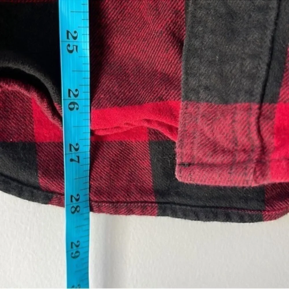 Hollister Christmas Plaid Soft Flannel Button Down Shirt